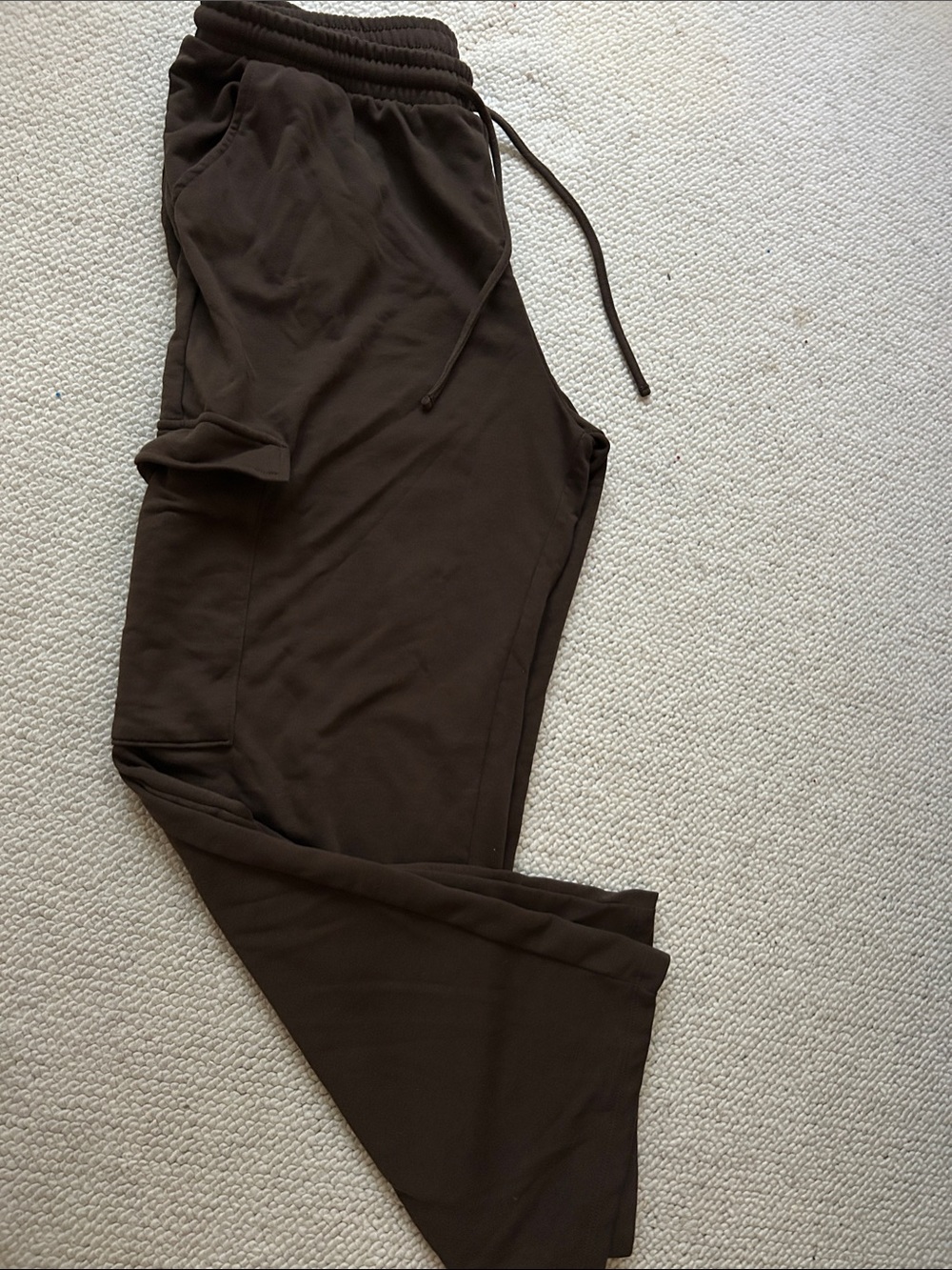 Men's Dark Brown Slim Drawstring Joggers